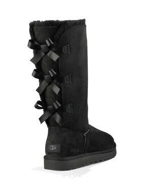 UGG Bailey Bow Tall Boot - Black Size 6